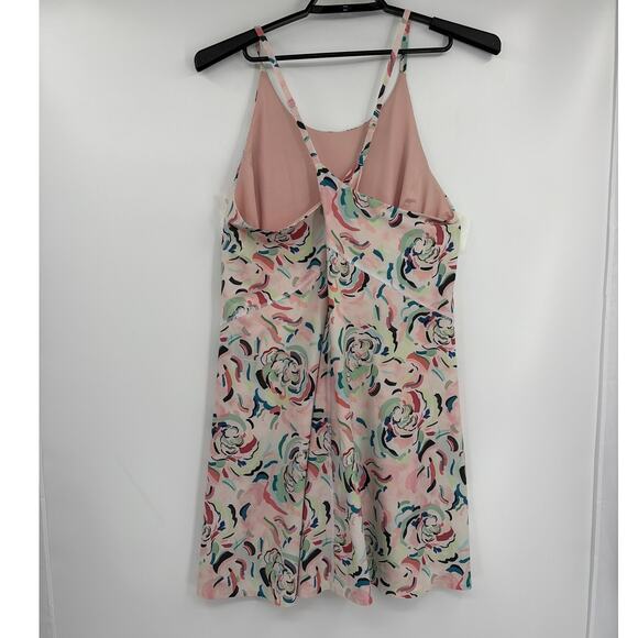 Athleta Floral Infinity Dress XL Tall Pink Performance Pilates Yoga Athleisure - Picture 6 of 10
